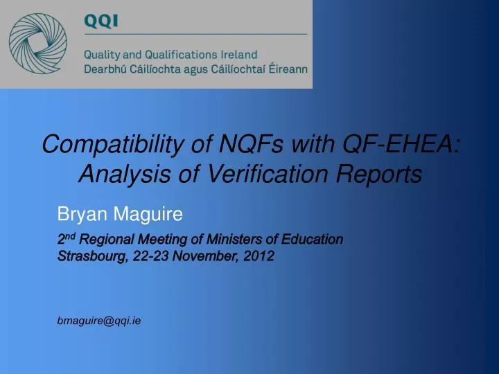 compatibility of nqfs with qf ehea analysis of verification reports