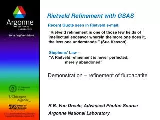 Rietveld Refinement with GSAS