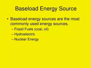 Baseload Energy Source