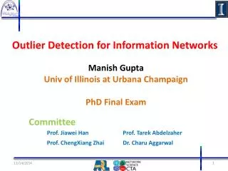 Outlier Detection for Information Networks