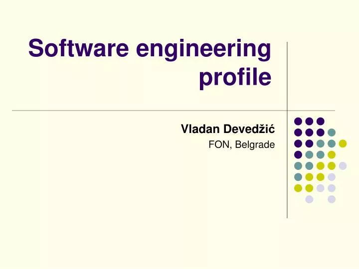 software engineering profile