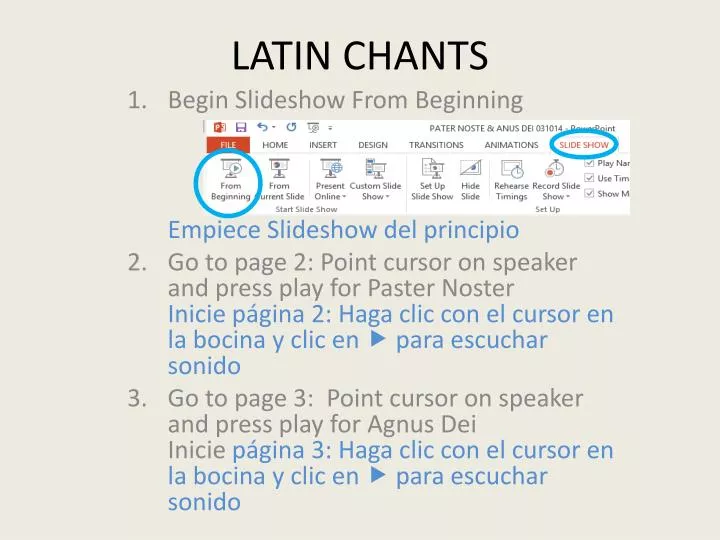 latin chants