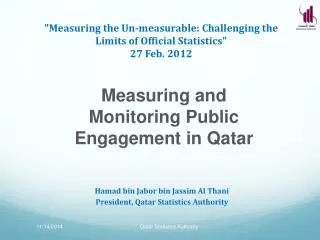 measuring the un measurable challenging the limits of official statistics 27 feb 2012