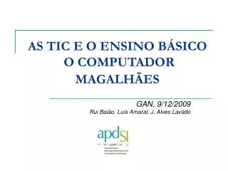 as tic e o ensino b sico o computador magalh es