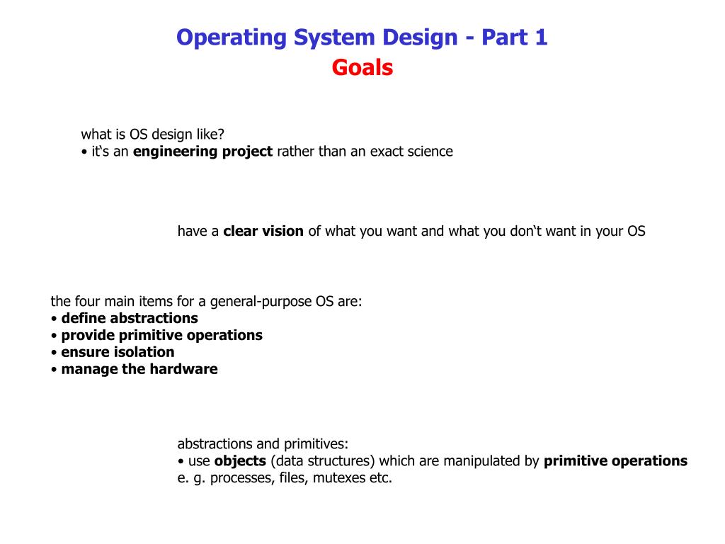 PPT - Operating System Design - Part 1 PowerPoint Presentation, free ...