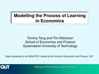 Modelling the Process of Learning in Economics