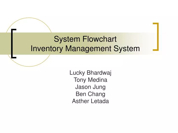 system flowchart inventory management system