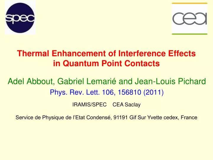 thermal enhancement of interference effects in quantum point contacts