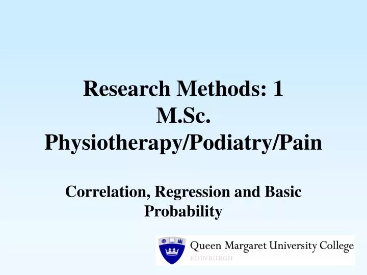 research methods 1 m sc physiotherapy podiatry pain