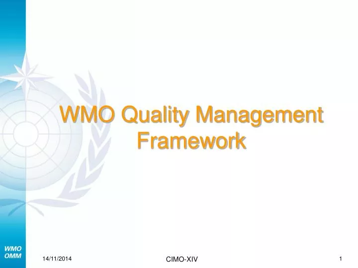 wmo quality management framework