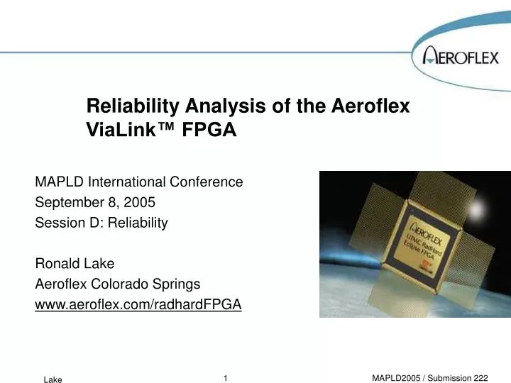 reliability analysis of the aeroflex vialink fpga