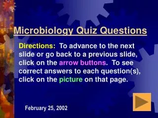 Microbiology Quiz Questions