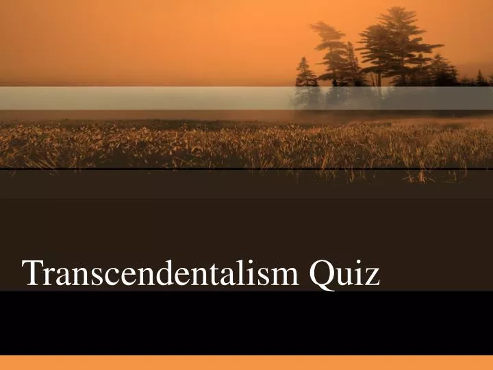 transcendentalism quiz