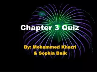 Chapter 3 Quiz