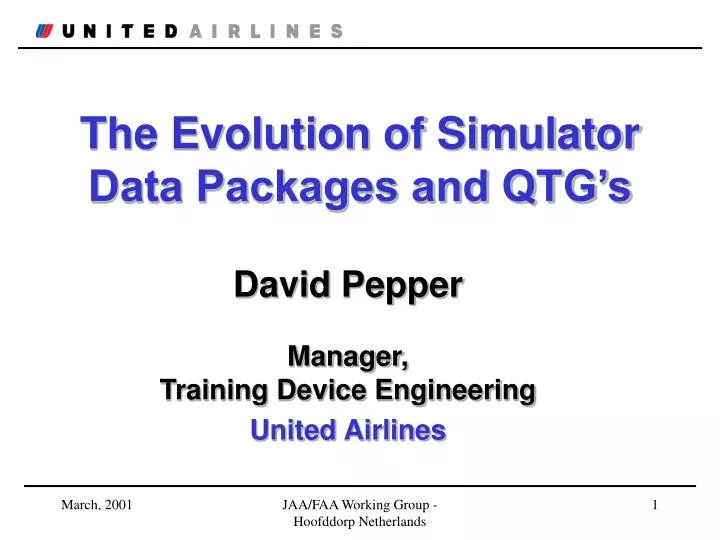 the evolution of simulator data packages and qtg s