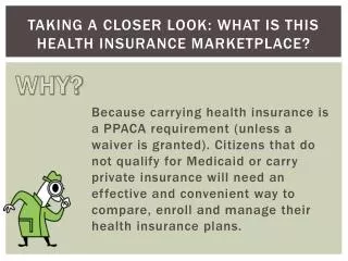 Taking a Closer Look: What is This Health Insurance Marketplace?