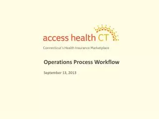 Operations Process Workflow September 13, 2013