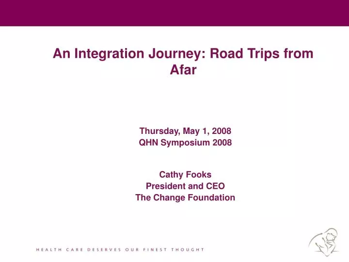 an integration journey road trips from afar