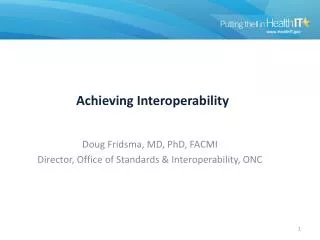 Achieving Interoperability
