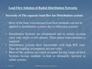Load Flow Solution of Radial Distribution Networks