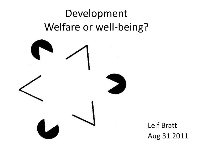 development welfare or well being