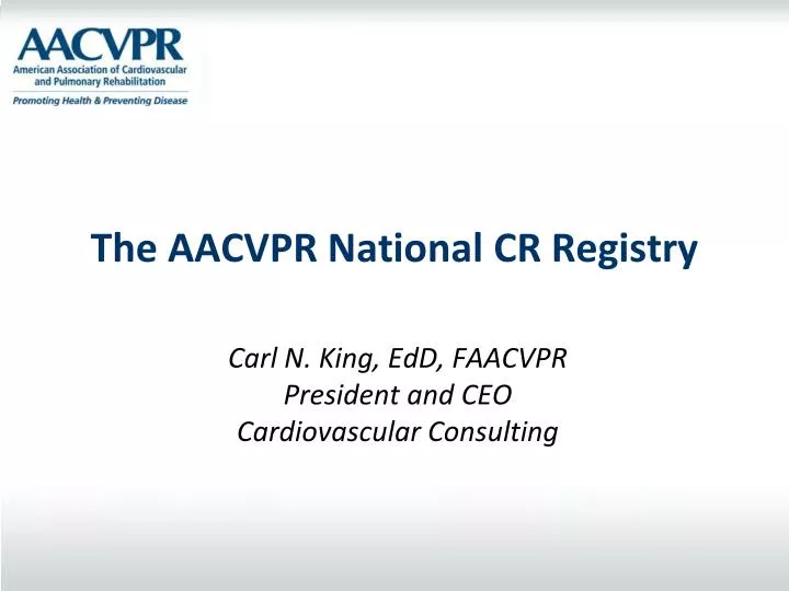 the aacvpr national cr registry
