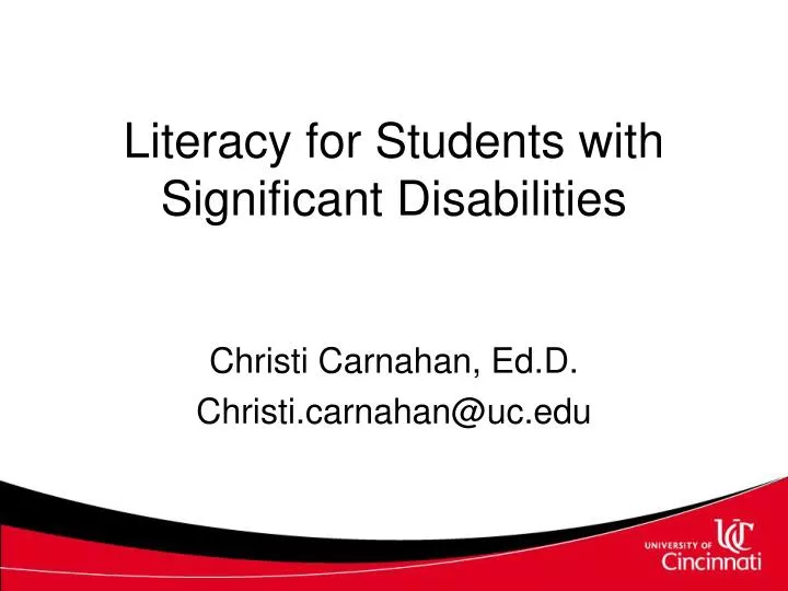 literacy for students with significant disabilities