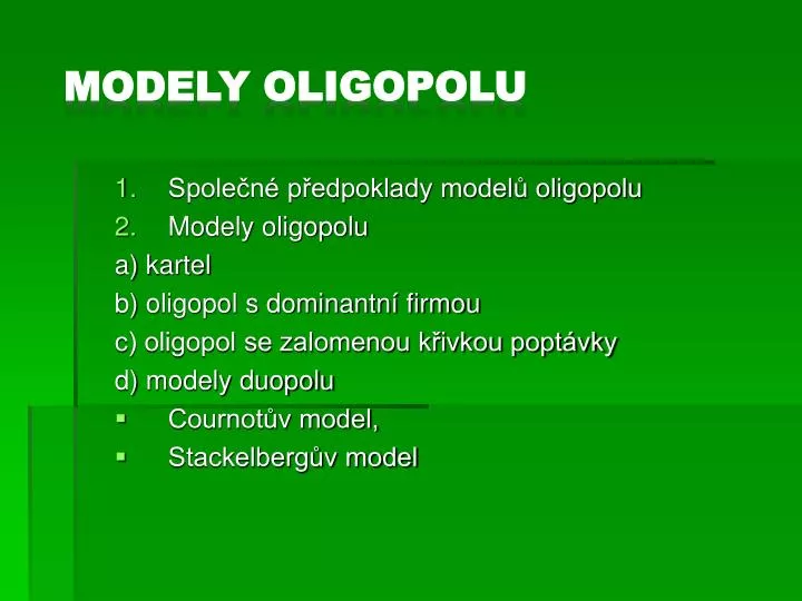 modely oligopolu