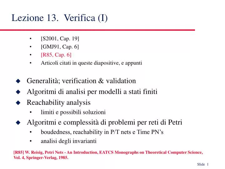 lezione 13 verifica i