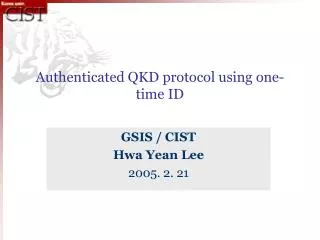 Authenticated QKD protocol using one-time ID