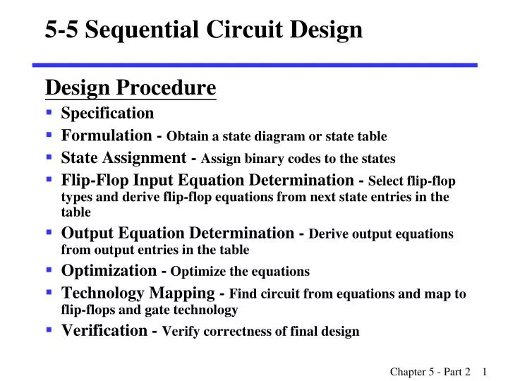 5 5 sequential circuit design