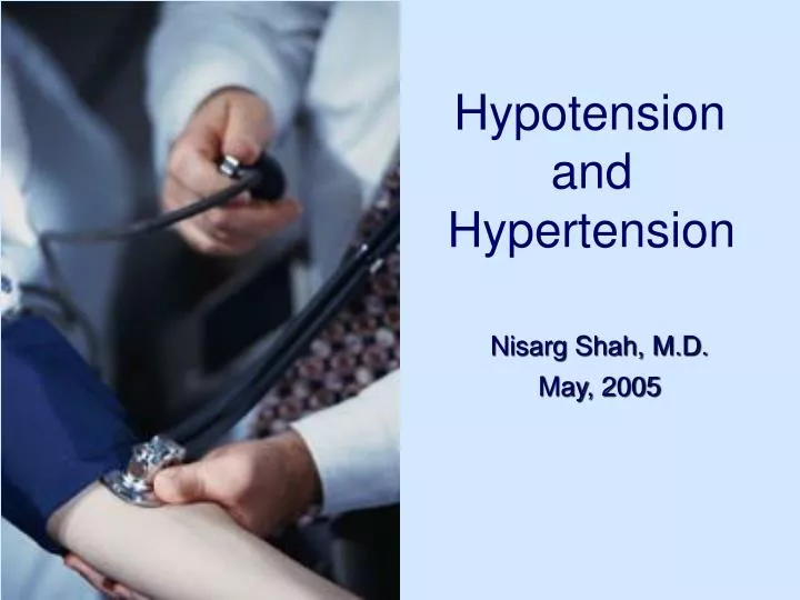 hypotension and hypertension