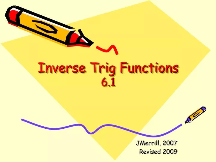 inverse trig functions 6 1
