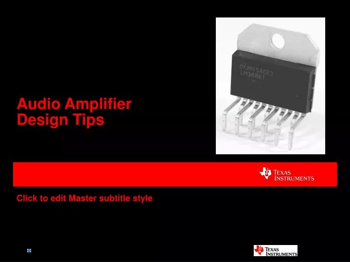 audio amplifier design tips