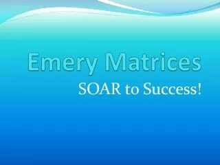 Emery Matrices