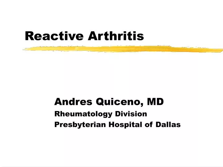 reactive arthritis