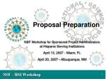 Proposal Preparation - slide 1