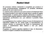 Reattori Ideali - slide 1