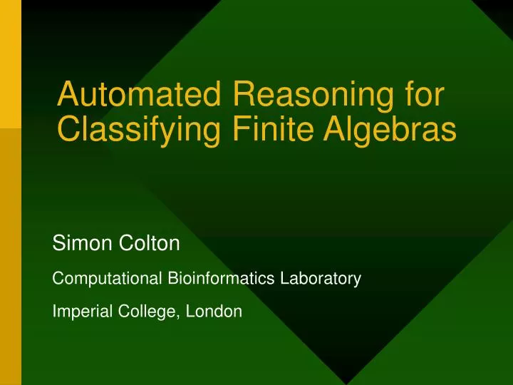 automated reasoning for classifying finite algebras