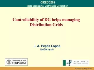 Controllability of DG helps managing Distribution Grids