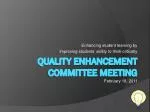 Enhancing Student Learning Through Critical Thinking: QEP Overview and Faculty Engagement - slide 1