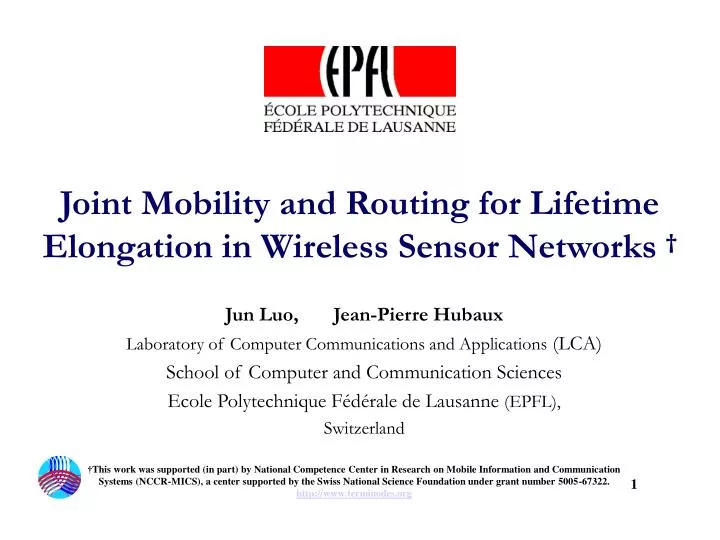 joint mobility and routing for lifetime elongation in wireless sensor networks