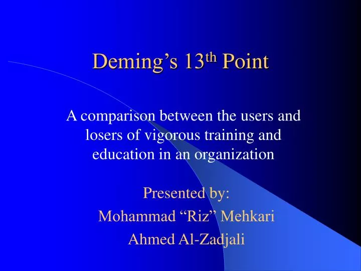 deming s 13 th point