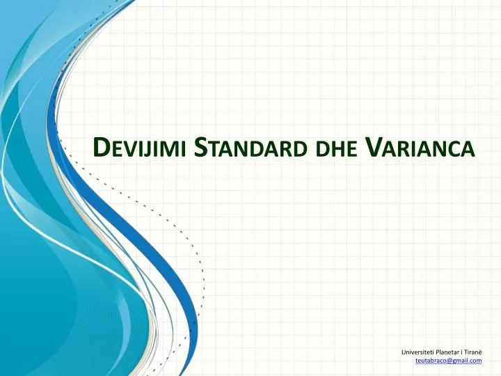 devijimi standard dhe varianca