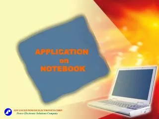 APPLICATION on NOTEBOOK