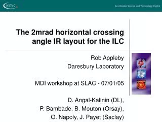 The 2mrad horizontal crossing angle IR layout for the ILC