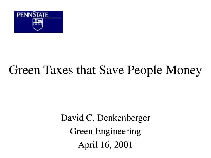 green taxes that save people money