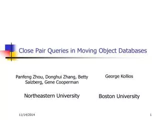 Close Pair Queries in Moving Object Databases