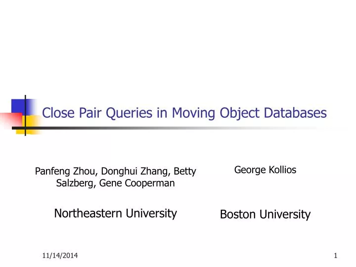 close pair queries in moving object databases