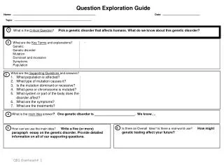 Question Exploration Guide